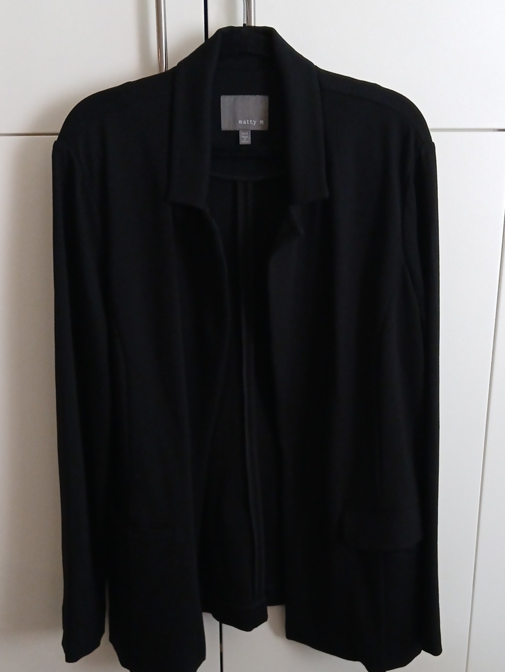 Matty M Black Open-Front Blazer Jacket